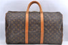 Authentic Louis Vuitton Monogram Keepall 50 Boston Bag M41426 LV H9563