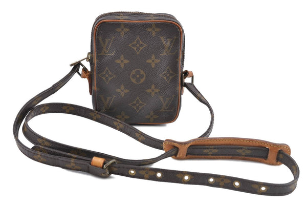Auth Louis Vuitton Monogram Mini Poche Danube Shoulder Cross Bag M45268 LV H9565