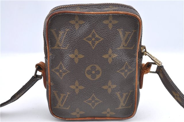 Auth Louis Vuitton Monogram Mini Poche Danube Shoulder Cross Bag M45268 LV H9565