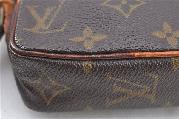 Auth Louis Vuitton Monogram Mini Poche Danube Shoulder Cross Bag M45268 LV H9565