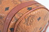 Authentic MCM Visetos Leather Vintage Shoulder Cross Body Bag Purse Brown H9570