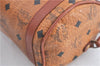 Authentic MCM Visetos Leather Vintage Shoulder Cross Body Bag Purse Brown H9570