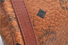 Authentic MCM Visetos Leather Vintage Shoulder Cross Body Bag Purse Brown H9570