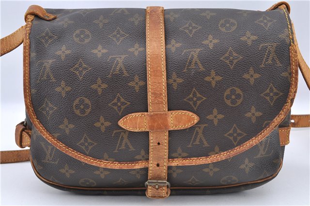 Auth Louis Vuitton Monogram Saumur 30 Shoulder Cross Body Bag M42256 LV H9575