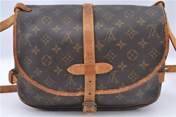 Auth Louis Vuitton Monogram Saumur 30 Shoulder Cross Body Bag M42256 LV H9575