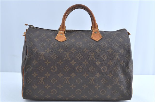 Authentic Louis Vuitton Monogram Speedy 35 Hand Bag M41524 LV H9579