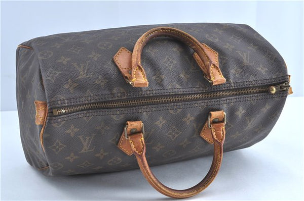 Authentic Louis Vuitton Monogram Speedy 35 Hand Bag M41524 LV H9579