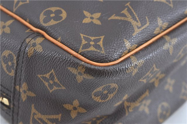 Authentic Louis Vuitton Monogram Deauville Hand Bag M47270 LV H9586