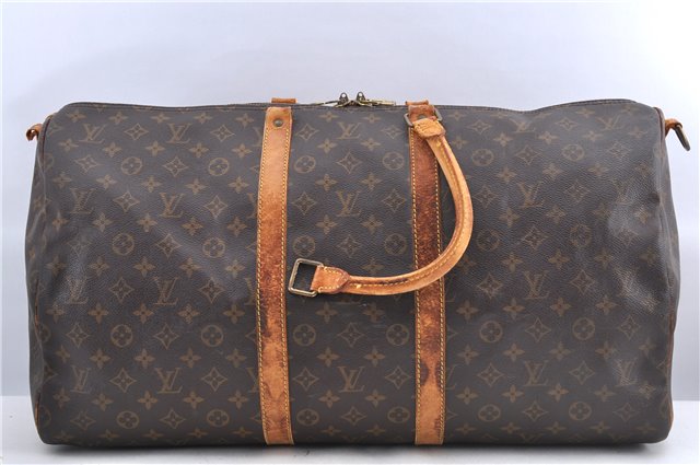 Auth Louis Vuitton Monogram Keepall Bandouliere 55 Boston Bag M41414 Junk H9592