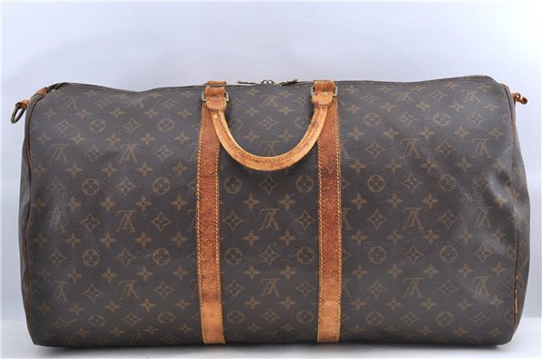 Auth Louis Vuitton Monogram Keepall Bandouliere 55 Boston Bag M41414 Junk H9592