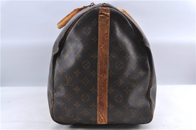 Auth Louis Vuitton Monogram Keepall Bandouliere 55 Boston Bag M41414 Junk H9592