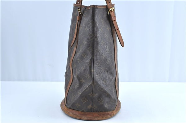 Authentic Louis Vuitton Monogram Bucket GM Shoulder Bag M42236 LV Junk H9593