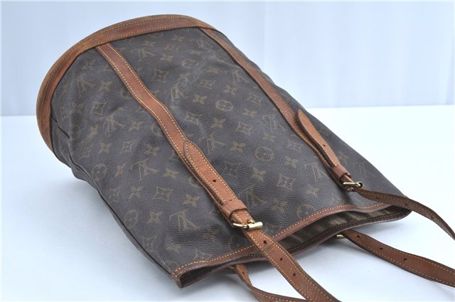 Authentic Louis Vuitton Monogram Bucket GM Shoulder Bag M42236 LV Junk H9593