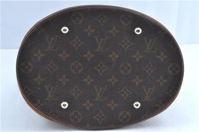 Authentic Louis Vuitton Monogram Bucket GM Shoulder Bag M42236 LV Junk H9593