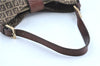 Auth FENDI Zucchino Mamma Baguette Shoulder Hand Bag Canvas Leather Brown H9594