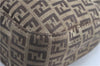 Auth FENDI Zucchino Mamma Baguette Shoulder Hand Bag Canvas Leather Brown H9594