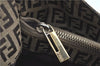 Auth FENDI Zucchino Mamma Baguette Shoulder Hand Bag Canvas Leather Brown H9594