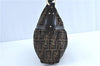 Authentic FENDI Zucca Shoulder Hand Bag Canvas Leather Brown Black H9595