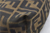 Authentic FENDI Zucca Tote Bag Nylon Leather Brown H9599
