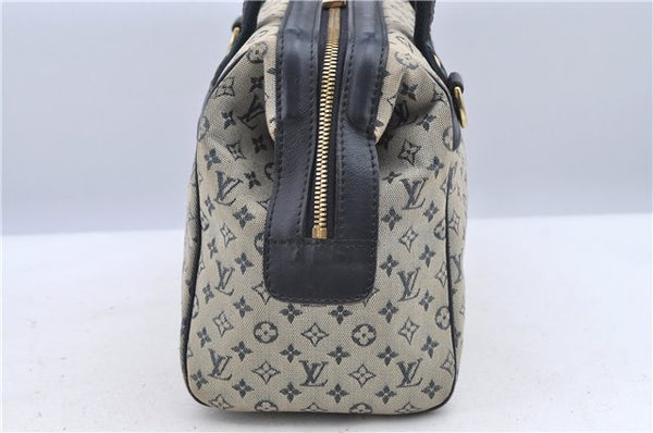 Authentic Louis Vuitton Monogram Mini Josephine PM Hand Bag Blue M92312 LV H9600