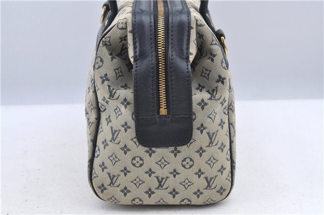 Authentic Louis Vuitton Monogram Mini Josephine PM Hand Bag Blue M92312 LV H9600