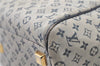 Authentic Louis Vuitton Monogram Mini Josephine PM Hand Bag Blue M92312 LV H9600