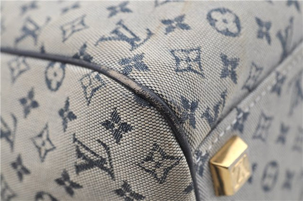 Authentic Louis Vuitton Monogram Mini Josephine PM Hand Bag Blue M92312 LV H9600