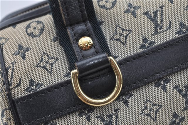 Authentic Louis Vuitton Monogram Mini Josephine PM Hand Bag Blue M92312 LV H9600