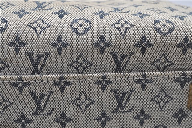 Authentic Louis Vuitton Monogram Mini Josephine PM Hand Bag Blue M92312 LV H9600