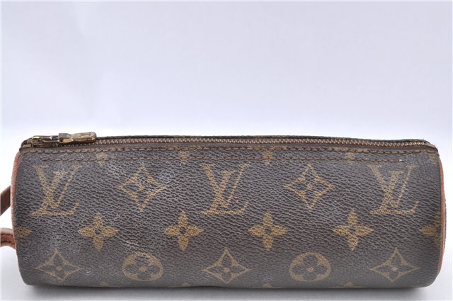 Authentic Louis Vuitton Monogram Trousse Ronde Pen Case Pouch M47630 LV H9605