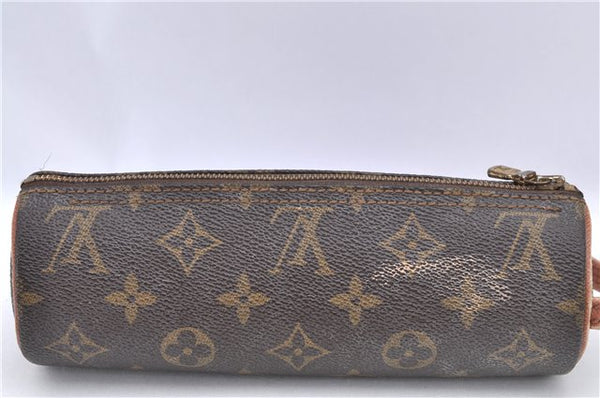 Authentic Louis Vuitton Monogram Trousse Ronde Pen Case Pouch M47630 LV H9605