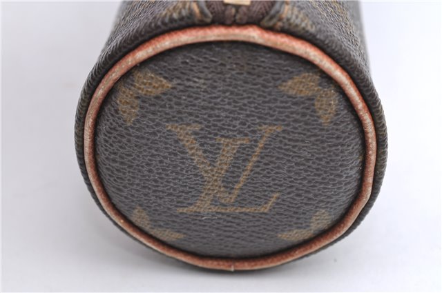 Authentic Louis Vuitton Monogram Trousse Ronde Pen Case Pouch M47630 LV H9605