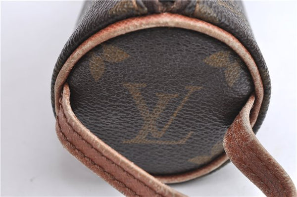 Authentic Louis Vuitton Monogram Trousse Ronde Pen Case Pouch M47630 LV H9605
