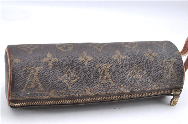 Authentic Louis Vuitton Monogram Trousse Ronde Pen Case Pouch M47630 LV H9605