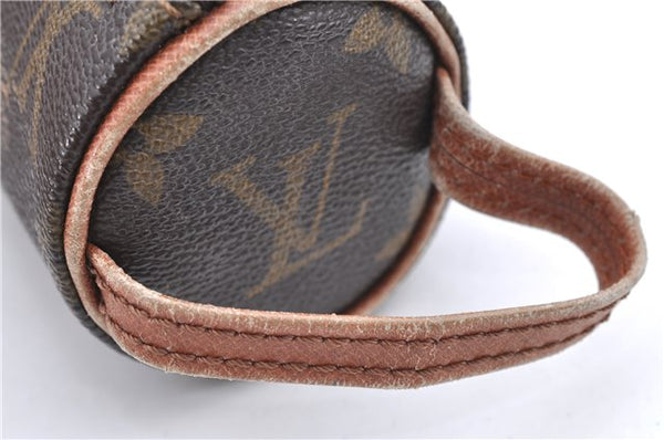 Authentic Louis Vuitton Monogram Trousse Ronde Pen Case Pouch M47630 LV H9605