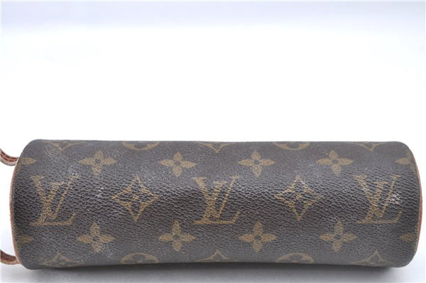 Authentic Louis Vuitton Monogram Trousse Ronde Pen Case Pouch M47630 LV H9605
