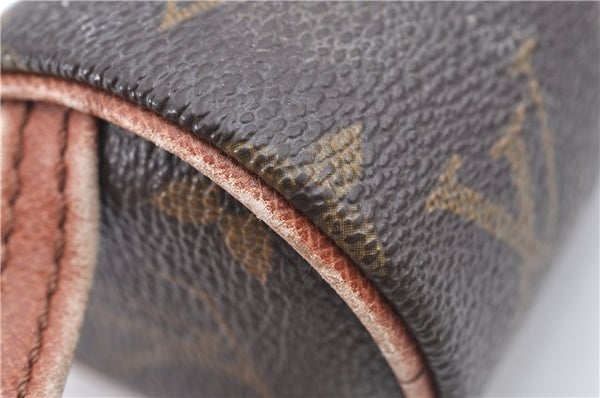 Authentic Louis Vuitton Monogram Trousse Ronde Pen Case Pouch M47630 LV H9605