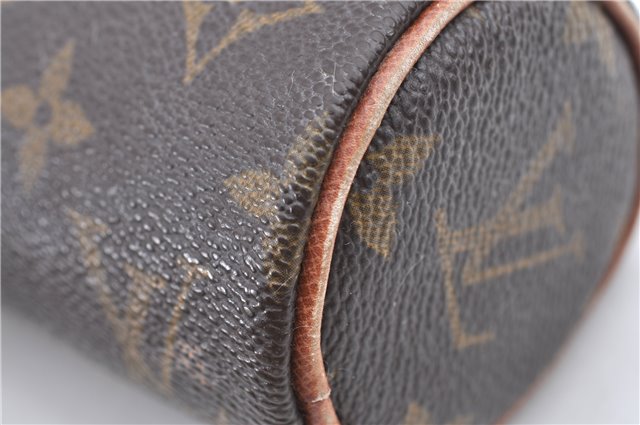 Authentic Louis Vuitton Monogram Trousse Ronde Pen Case Pouch M47630 LV H9605
