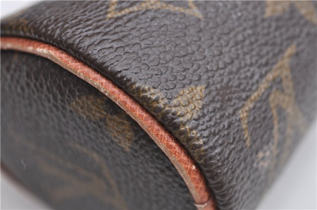 Authentic Louis Vuitton Monogram Trousse Ronde Pen Case Pouch M47630 LV H9605