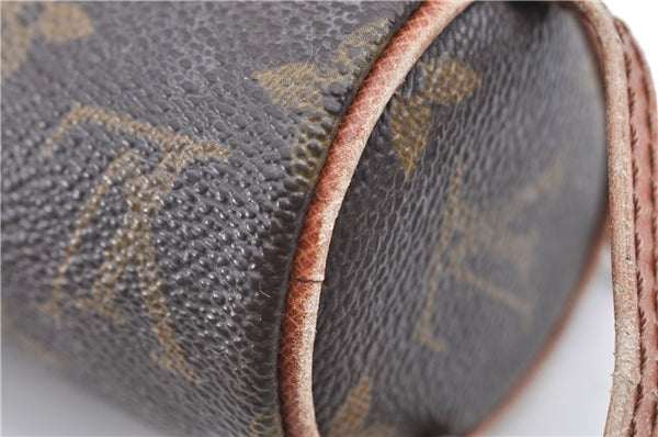 Authentic Louis Vuitton Monogram Trousse Ronde Pen Case Pouch M47630 LV H9605