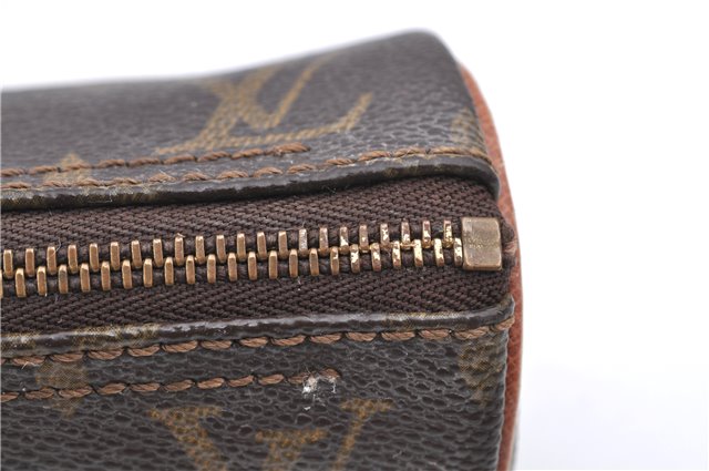Authentic Louis Vuitton Monogram Trousse Ronde Pen Case Pouch M47630 LV H9605