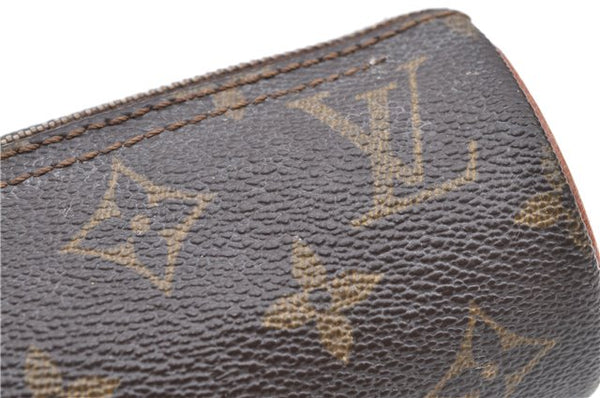 Authentic Louis Vuitton Monogram Trousse Ronde Pen Case Pouch M47630 LV H9605