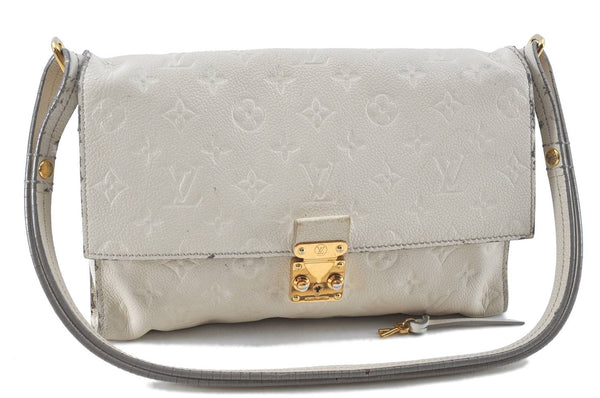 Auth Louis Vuitton Monogram Empreinte Fascinante Shoulder Bag M40807 White H9608