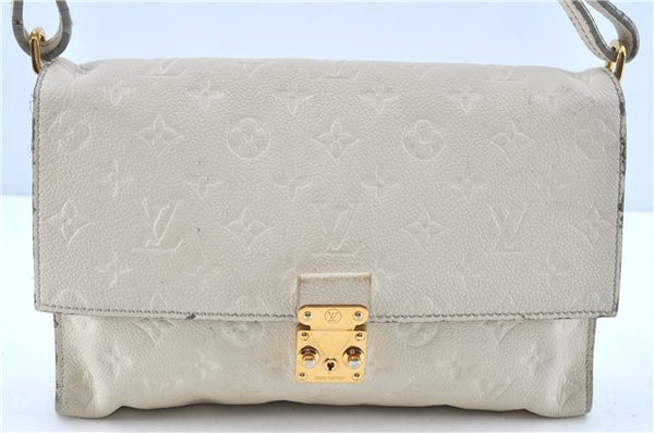 Auth Louis Vuitton Monogram Empreinte Fascinante Shoulder Bag M40807 White H9608