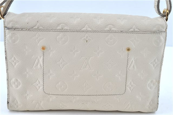Auth Louis Vuitton Monogram Empreinte Fascinante Shoulder Bag M40807 White H9608