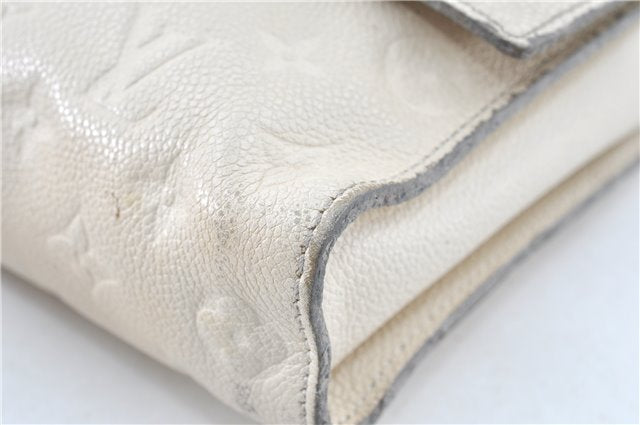 Auth Louis Vuitton Monogram Empreinte Fascinante Shoulder Bag M40807 White H9608