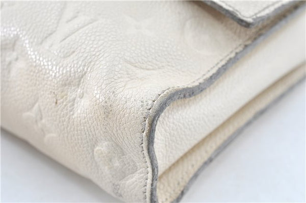Auth Louis Vuitton Monogram Empreinte Fascinante Shoulder Bag M40807 White H9608