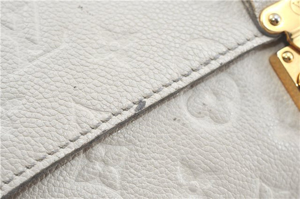 Auth Louis Vuitton Monogram Empreinte Fascinante Shoulder Bag M40807 White H9608