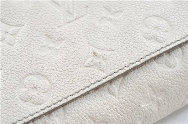 Auth Louis Vuitton Monogram Empreinte Fascinante Shoulder Bag M40807 White H9608