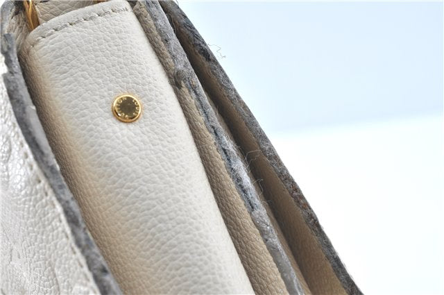 Auth Louis Vuitton Monogram Empreinte Fascinante Shoulder Bag M40807 White H9608